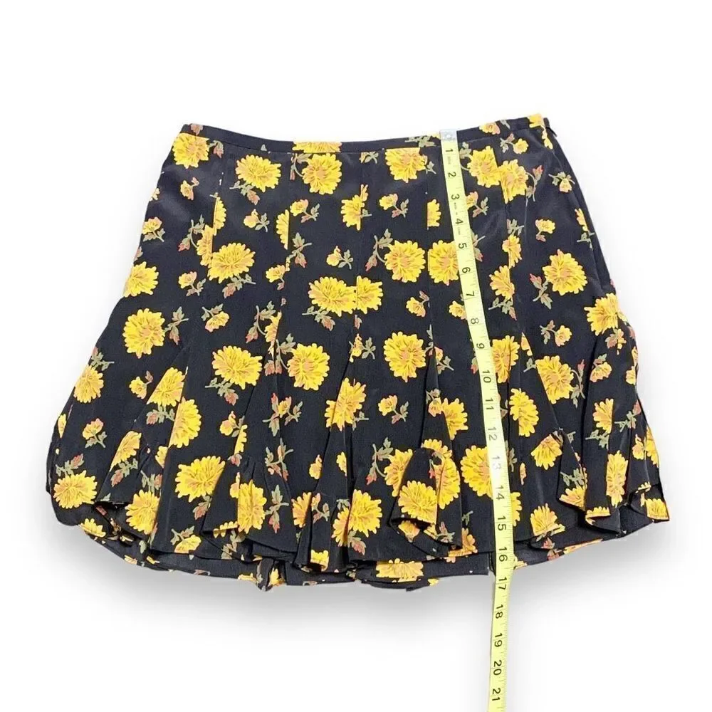 Veronica Beard Weller Floral-print Flounce Mini Skirt in Black Multi Women’s 2